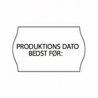 Etiket 26x16 mm Wave Frost lim Produktionsdato/Mindst holdbar til,36 rl/krt