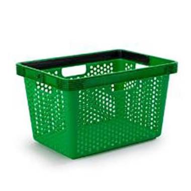 Indkøbskurv 24.5x44x28 cm Grøn,stk