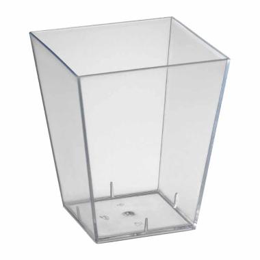 Skål Dessertskål Mini 120 ml 59x59x58 mm Firkantet PS Klar,20 pk x 50 stk/krt
