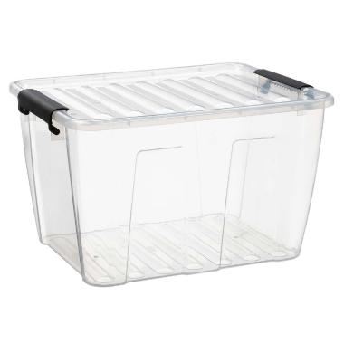 Opbevaringsbox Home BOX 15 ltr 356x275x220 mm PP med låg,5 stk/krt