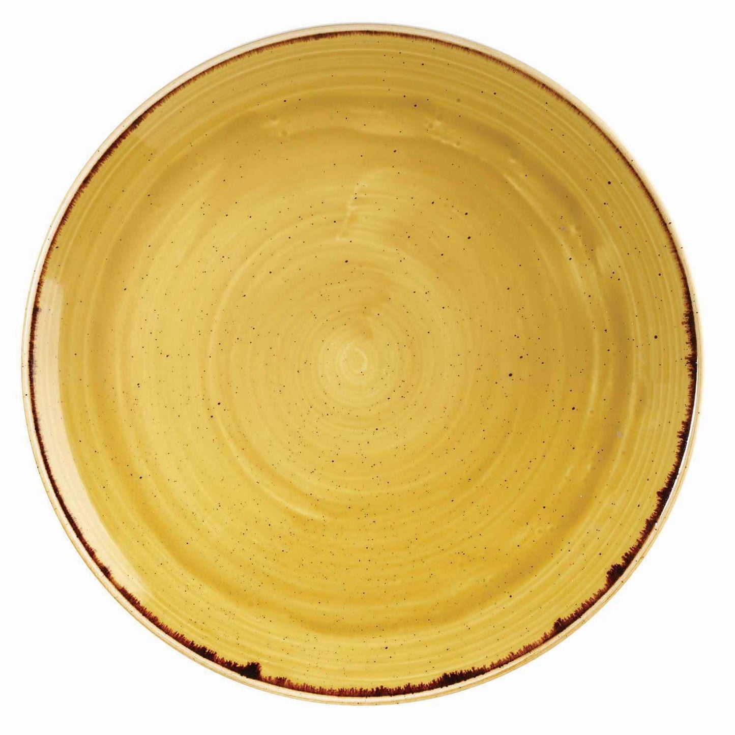 Tallerken Coupe Stonecast Ø26 cm Porcelæn Sennepsgul,12 stk/krt