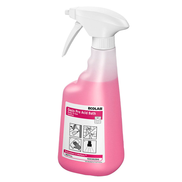 Flaske Tom Skum 650ml med Tryk uden Hoved Klar til Oasis Pro Acid Bath,1 fl
