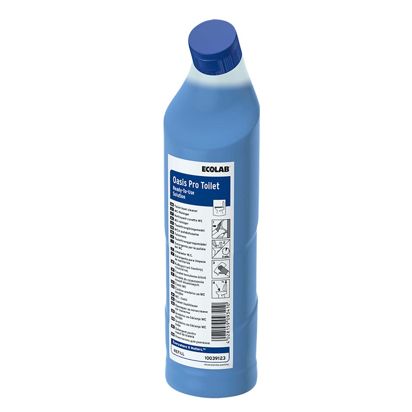 Flaske Tom 750ml med Snaplåg/Tryk Klar til Oasis Pro Toilet,1 fl