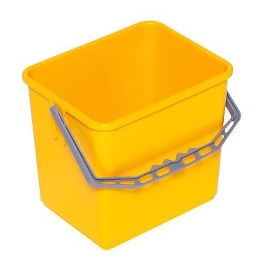 Spand 6 ltr firkantet Gul,stk