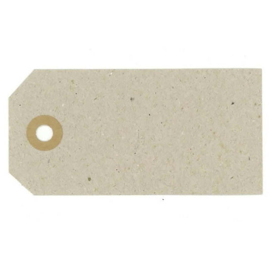 Manillamærke 3x6 cm uden Patentring Neutral,1000 stk/krt