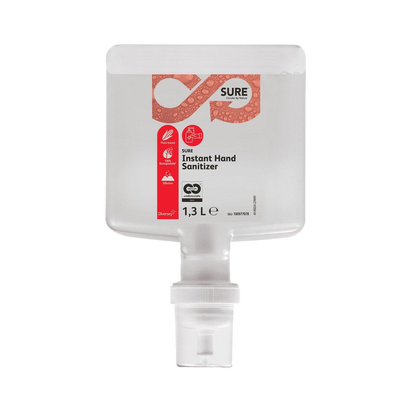 Hånddesinfektion Skum Sure Instant Hand Sanitizer 1300ml m Parf til IntelliCare,4 fl x 1,3 ltr/krt
