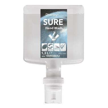 Håndsæbe Flydende SURE Hand Wash mild 1.3ltr med Parfume til dispenser,4 fl x 1,3 ltr/fl