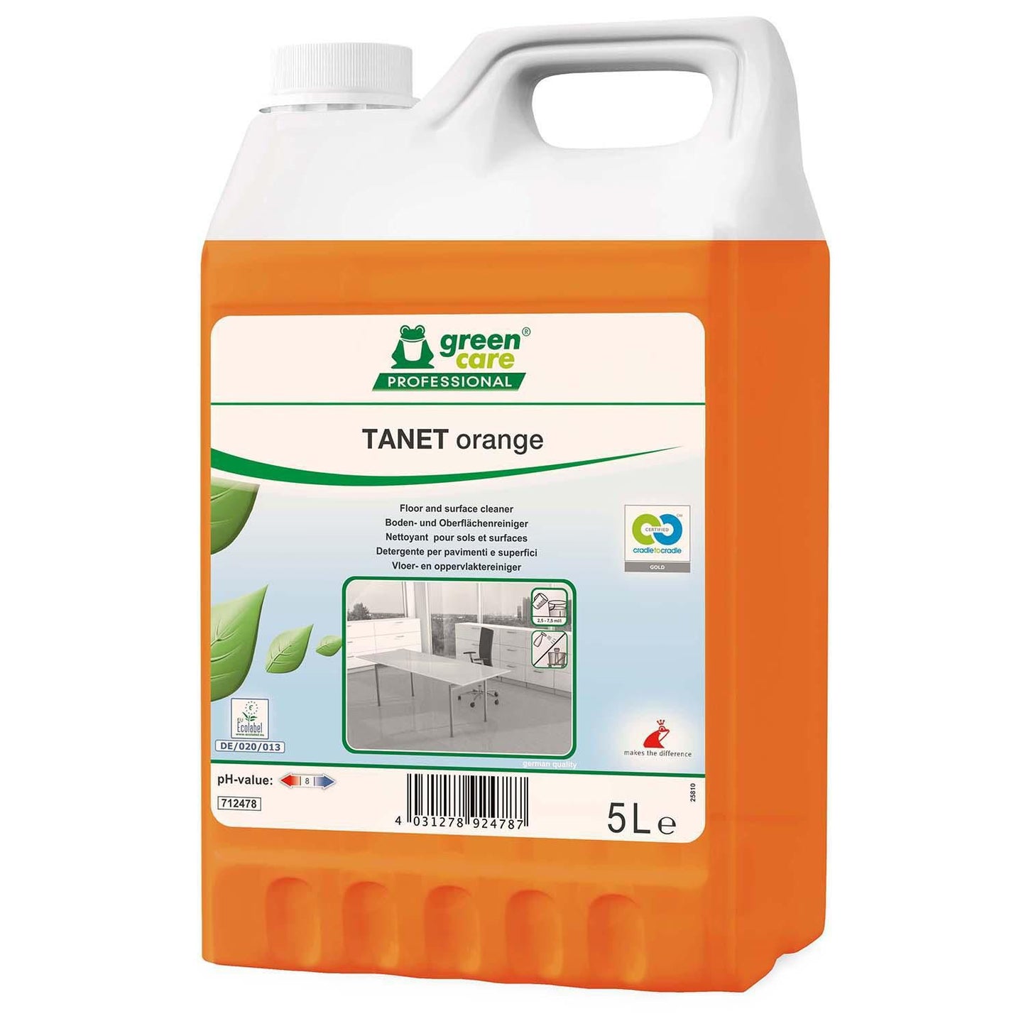Universalrengøring TANET Orange med Parfume 5 ltr Orange,5 ltr/dnk