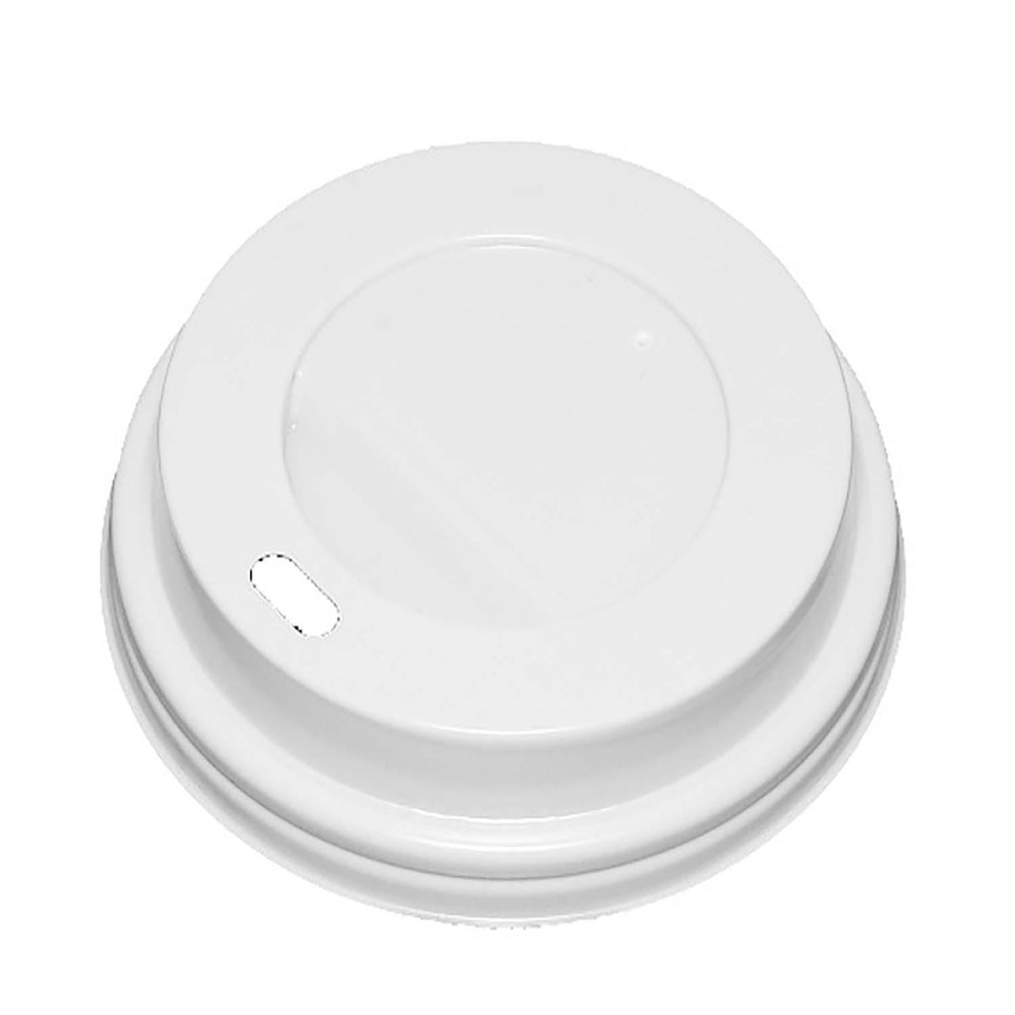 Drikkelåg CPLA Ø80xH20mm Til Kaffebæger Hvid Catersource,100 stk/ps