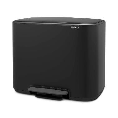 Pedalspand Brabantia Bo 3x11 liter  Metal Mat Sort,stk