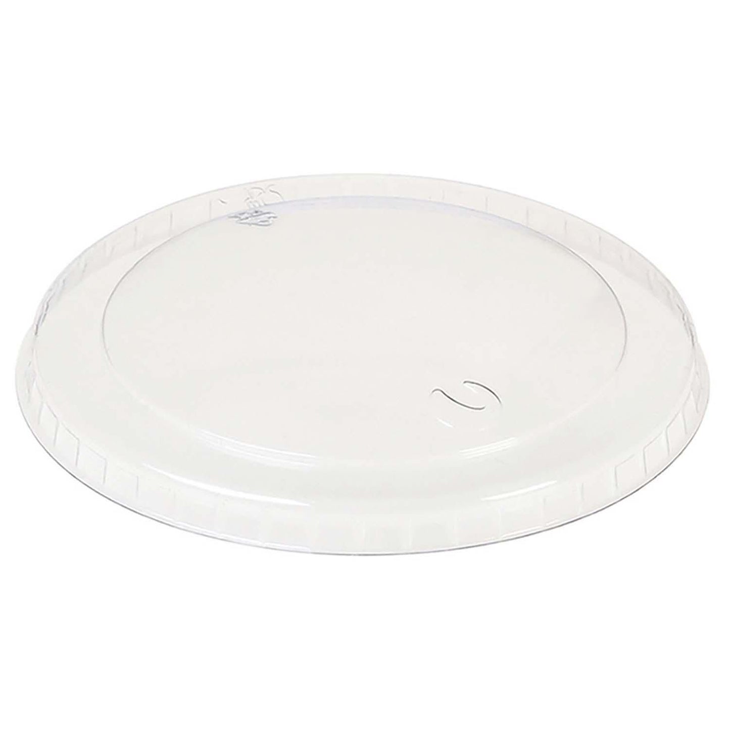 Plastlåg Ø75 mm Bionedbrydelig PLA Klar til isbæger 100 ml,20 ps x 50 stk/krt