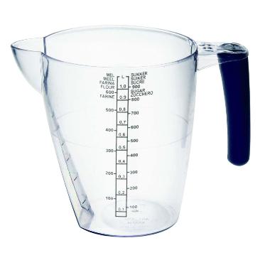 Målekande med hank 1 liter. SAN Klar,stk