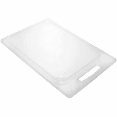 Skærebræt med saftrille 456x311x10 mm PE Plast Hvid,stk