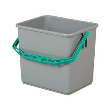 Spand 6 ltr med Hank Firkantet Grå/Grøn,stk