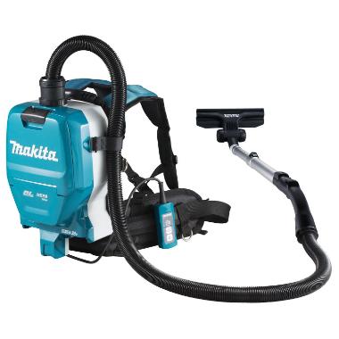 Støvsuger Makita rygstøvsuger 2x18V 2ltr 4.5kg uden pose/lader/batteri blå,stk