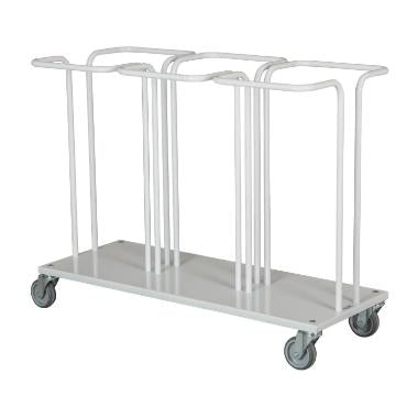 Affaldsstativ trippel med bølje hvid til 110ltr,stk