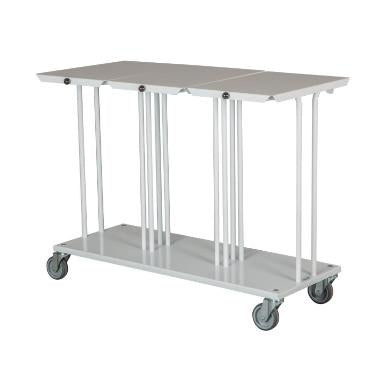 Affaldsstativ trippel med låg med bølje hvid til 110ltr,stk