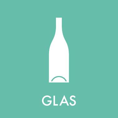 Piktogram GLAS 12x12 cm,stk