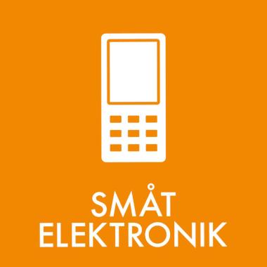 Piktogram SMÅT ELEKTRONIK 12x12 cm,stk