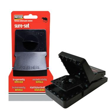 Skadedyrsbekæmpelse Pest-Stop Sure-set rottefælde plast sort 1 stk,1 stk