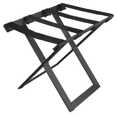 Bagagestativ 515x405x465 mm Metal og syntetisk læder Sort,stk