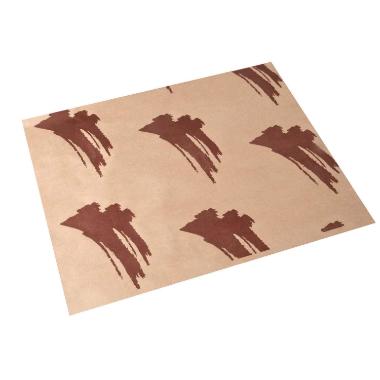 Burgerpapir 300x400 mm 40 gr naturlig Greaseproof med brunt tryk Brun FSC,1000 stk/krt