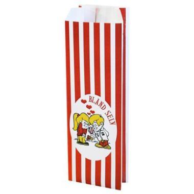 Konfektpose 100/60x275 mm 40 gr Bland selv Rød/Hvid,500 stk/krt