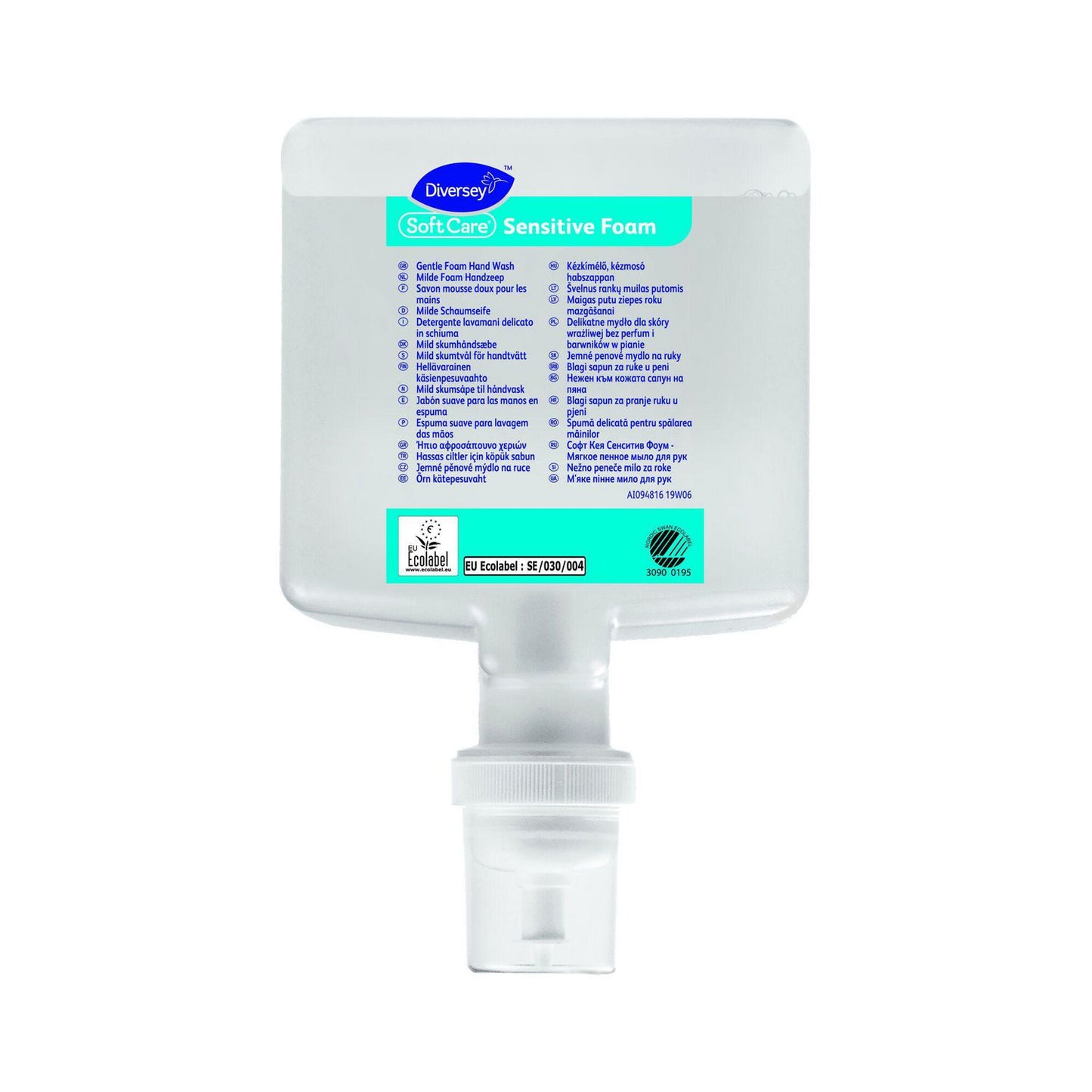 Skumsæbe Soft Care Sensitive Foam 1.3ltr uden Parfume Svanemærket til dispenser,4 fl x 1.3 ltr/krt