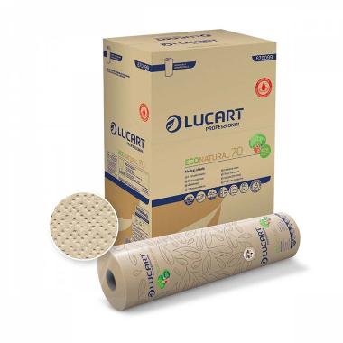 Lejepapir EcoNatural 70 meter 190 ark/rl 37x59cm pr ark,6 rl/krt