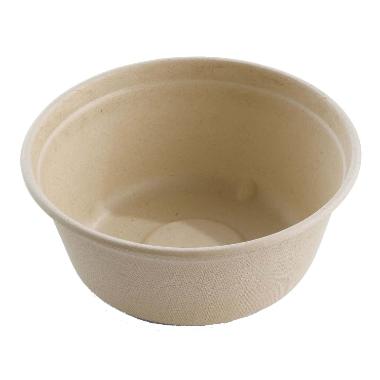 Skål rund 500 ml Ø150x60 mm brun bagasse natur komposterbar FF,4 pk x 125 stk/krt