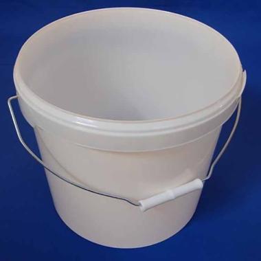 Spand 11.2 Ltr rund Ø29.1x22.1 cm med metal hank PP Hvid,stk