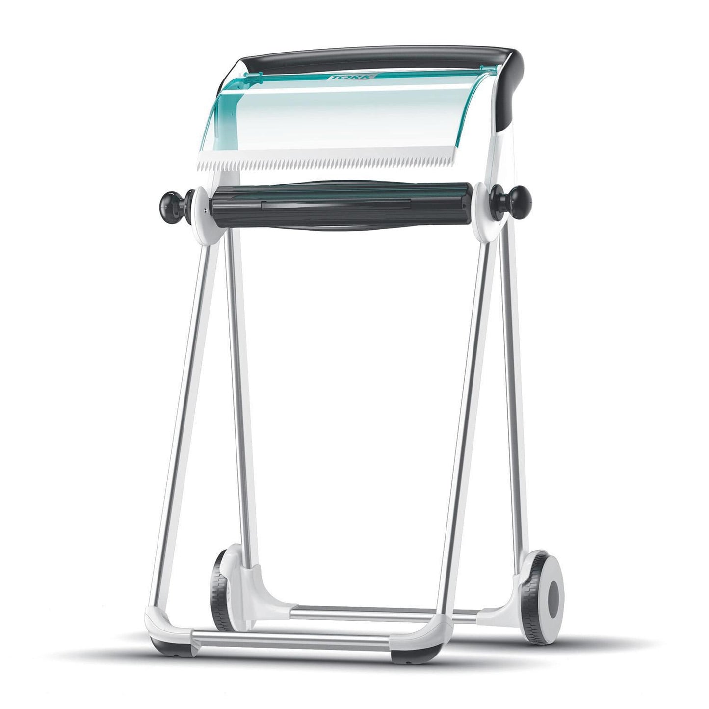 Dispenser Aftørringsrulle Tork W1 Gulvstativ op til 48 cm Hvid/Turkis,1 stk/krt