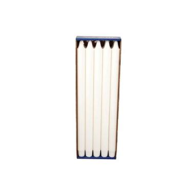 Kronelys Ø22x350 mm Brændetid 14 timer Ren stearin Hvid,8 pk x 10 stk/krt