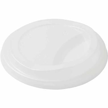 Plastlåg Ø90 mm Sweetcup høj naturhvid bionedbrydelig CPLA,12 pk x 75 stk/krt