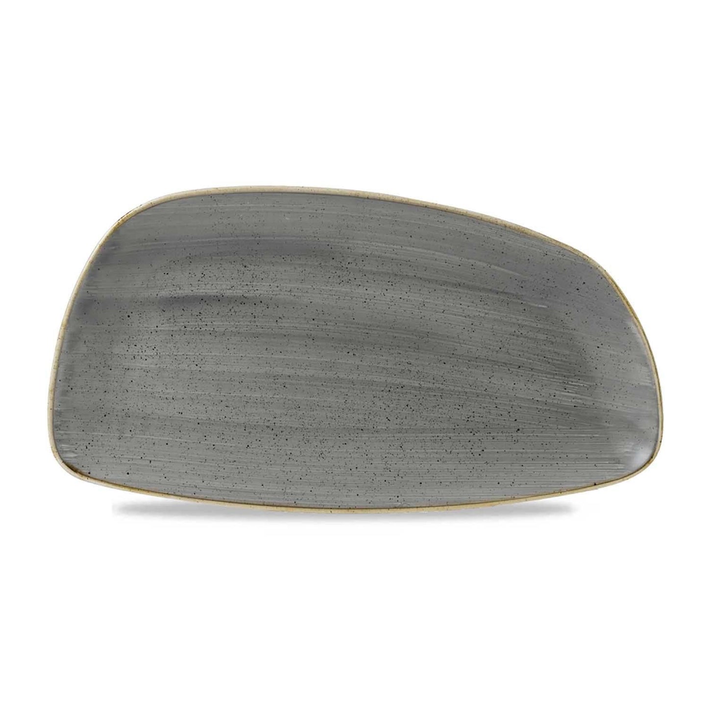 Tallerken Stonecast Geo 35x18.5 cm Porcelæn Grå,6 stk/krt