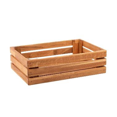 Trækasse 450x310x130 mm Olieret Eg,stk