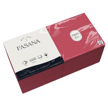 Middagsserviet, 1/4 Fold, 3-lags, 40x40, Bordeaux, Fasana ( 250 stk )