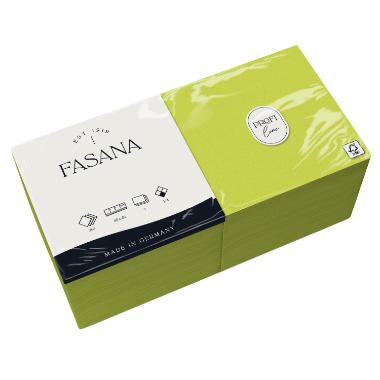 Middagsserviet, 1/4 Fold, 3-lags, 40x40, Lime Grøn, Fasana ( 250 stk )