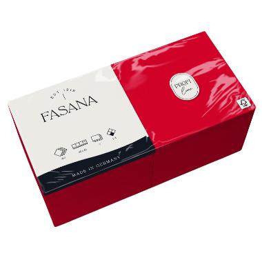 Middagsserviet, 1/4 Fold, 3-lags, 40x40, Rød, Fasana ( 250 stk )