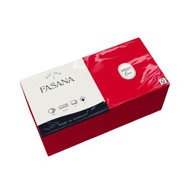 Frokostserviet, 1/4 Fold, 3-lags, 33x33, Fasana, Rød ( 250 stk )