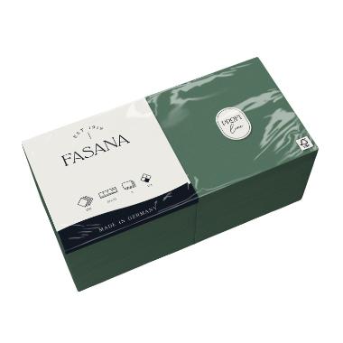 Frokostserviet, 1/4 Fold, 3-lags, 33x33, Fasana, Mørkegrøn ( 250 stk )