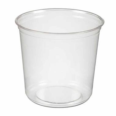 Bæger Deli 600 ml 24 oz Ø117x104 mm Rund RPET Klar,10 ps x 50 stk/krt