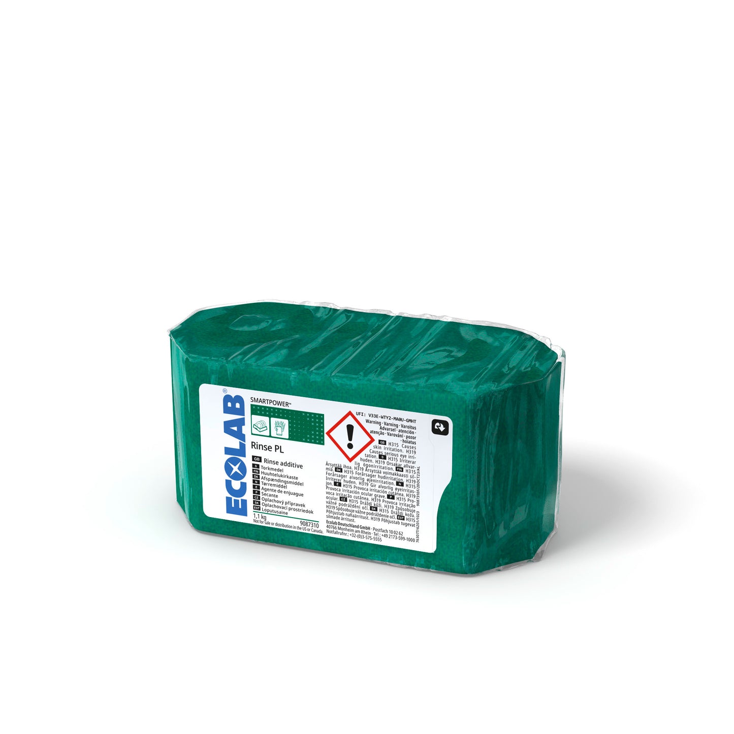 Maskinopvask Afspænding Fast SMARTPOWER Rinse PL 1.1kg Blødt/Middel til plast,2 stk x 1.1 kg/krt