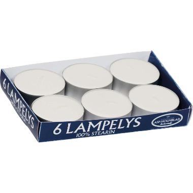 Fyrfadslys stor 60 mm Brændetid 8 timer Hvid,15 pk x 6 stk/krt