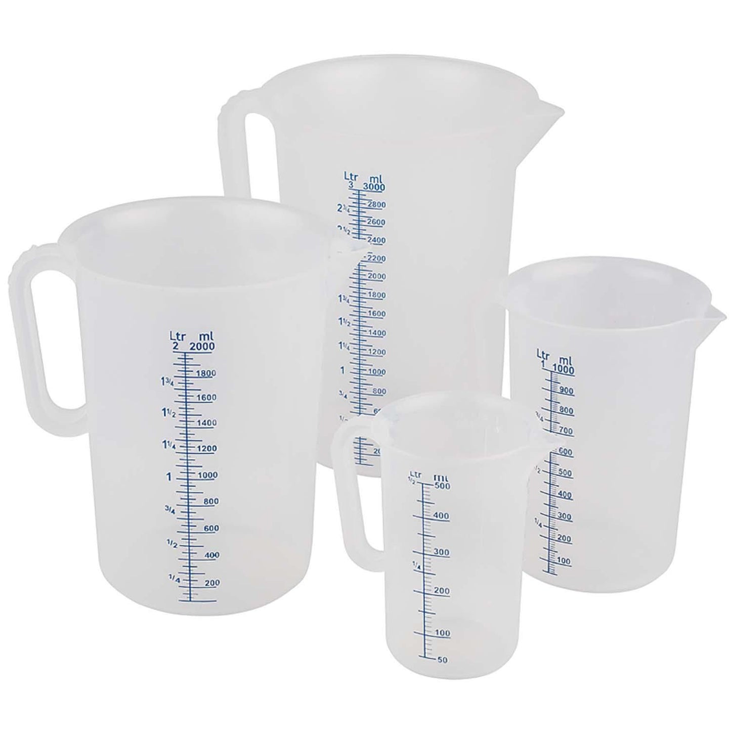 Målekande 5 liter med hank Ø205xH275 mm Polypropylen,stk