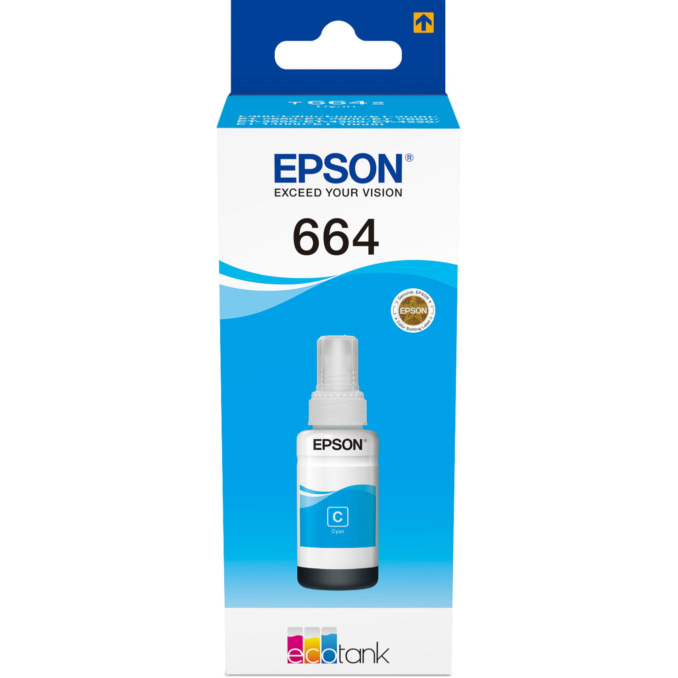 Epson T6642 C13T664240 Cyan Blækpatron, 6.500 sider