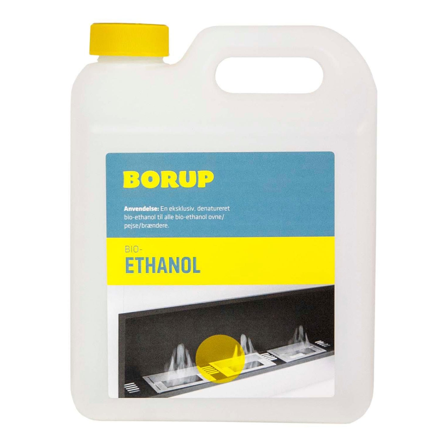 Bioethanol Borup 2.5ltr til biopejse og lignende,2,5 ltr/dnk