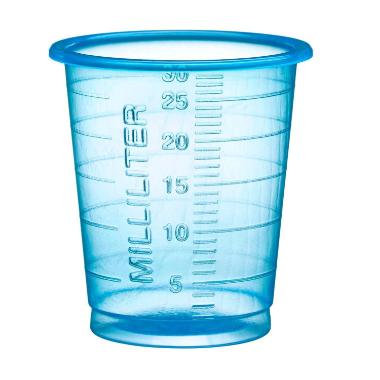 Medicinbæger 30 ml PP Eco Blå,100 ps x 90 stk/krt