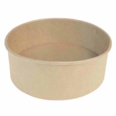 Salatskål Catersource rund 1000ml Ø148mmx78mm brun kraft med PE,50 stk/ps