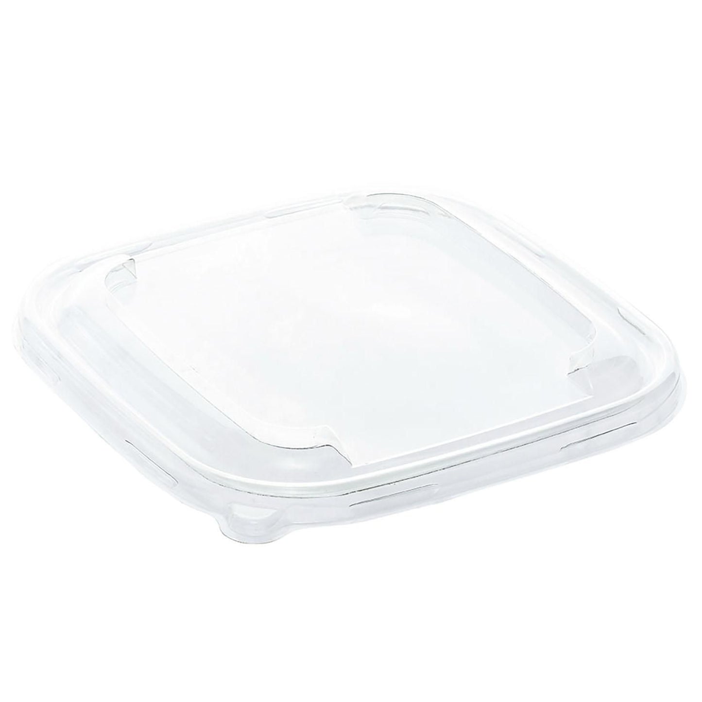plastlåg 175x175x17mm RPET Klar til bagasse bakke 750 ml,6 ps x 50 stk/krt